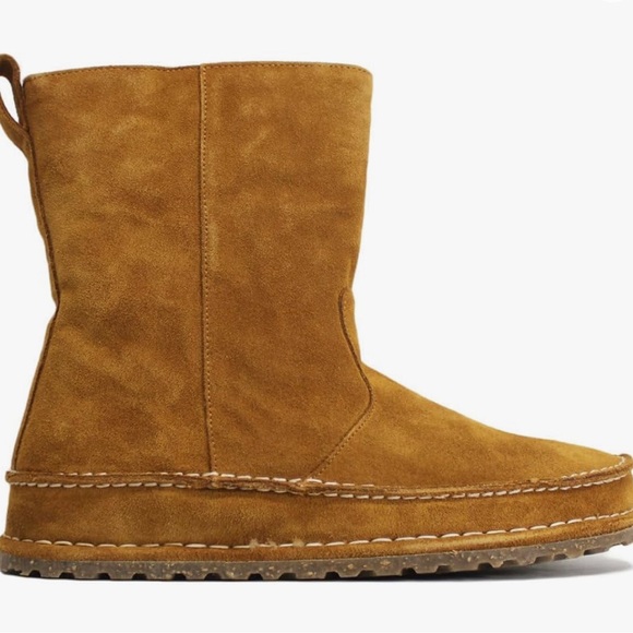 Birkenstock Lahti shearling mink suede mid boots 38=7